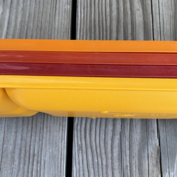 4 Retro Vintage Harvest Colors Tupperware Divided Trays Plates 1535 Lunch Food 2 - Picture 2 of 5